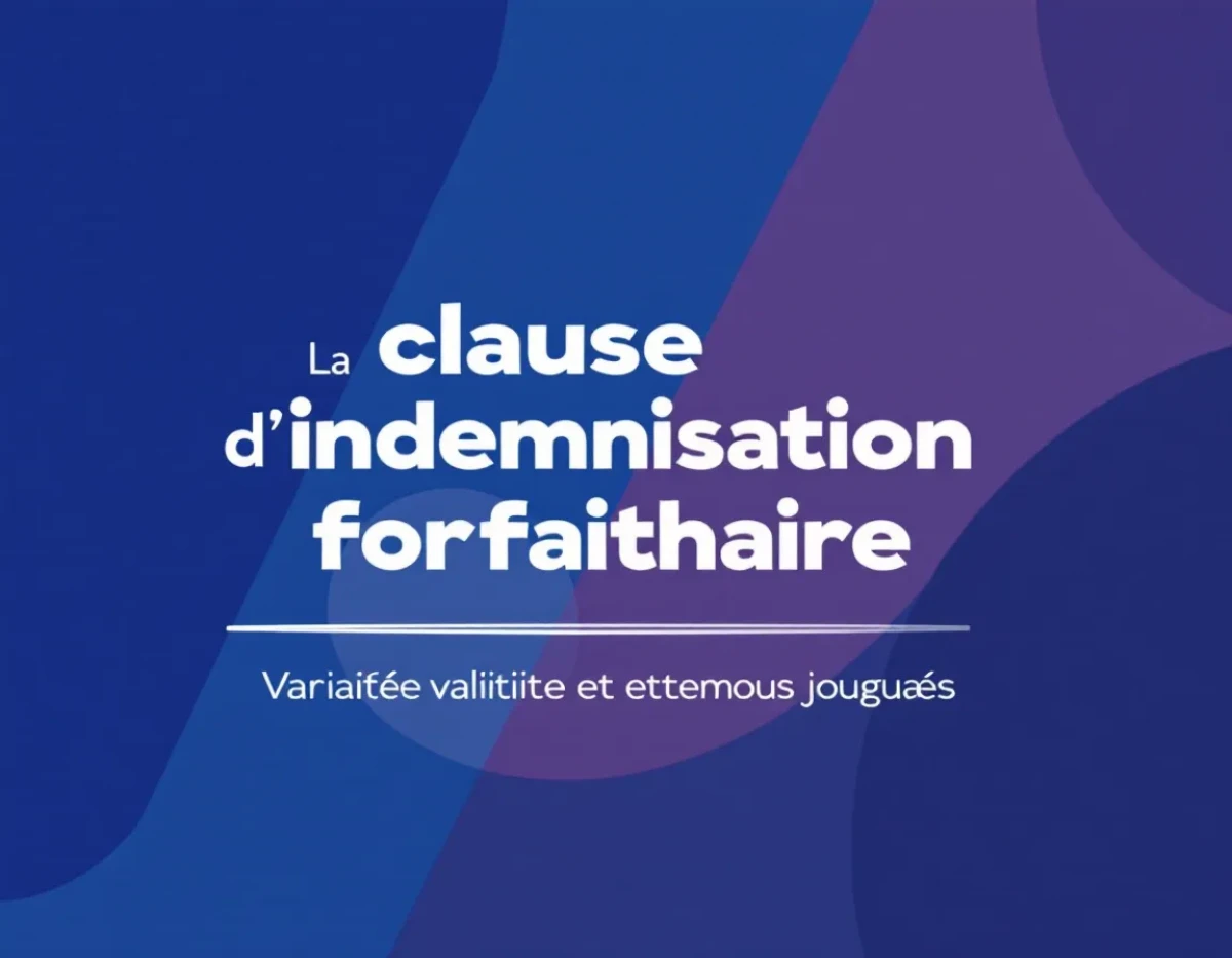La clause d'indemnisation forfaitaire : validité et enjeux juridiques