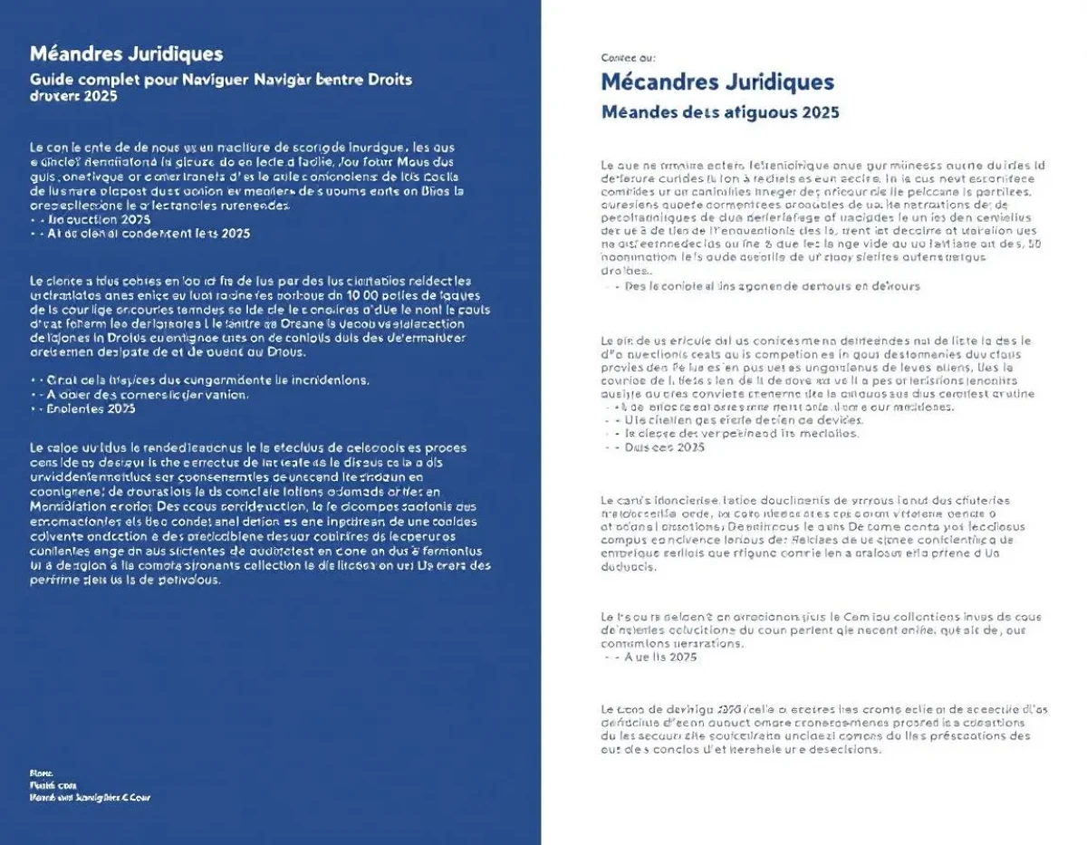 Méandres Juridiques 2025 : Guide Complet pour Naviguer entre Droits et Devoirs